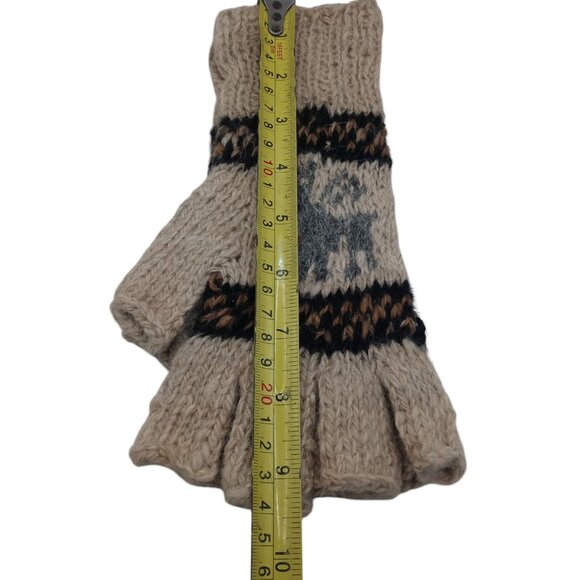 Set of Handmade Alpaca Wool Gloves Warmers Dyed Natural Plants main image 8